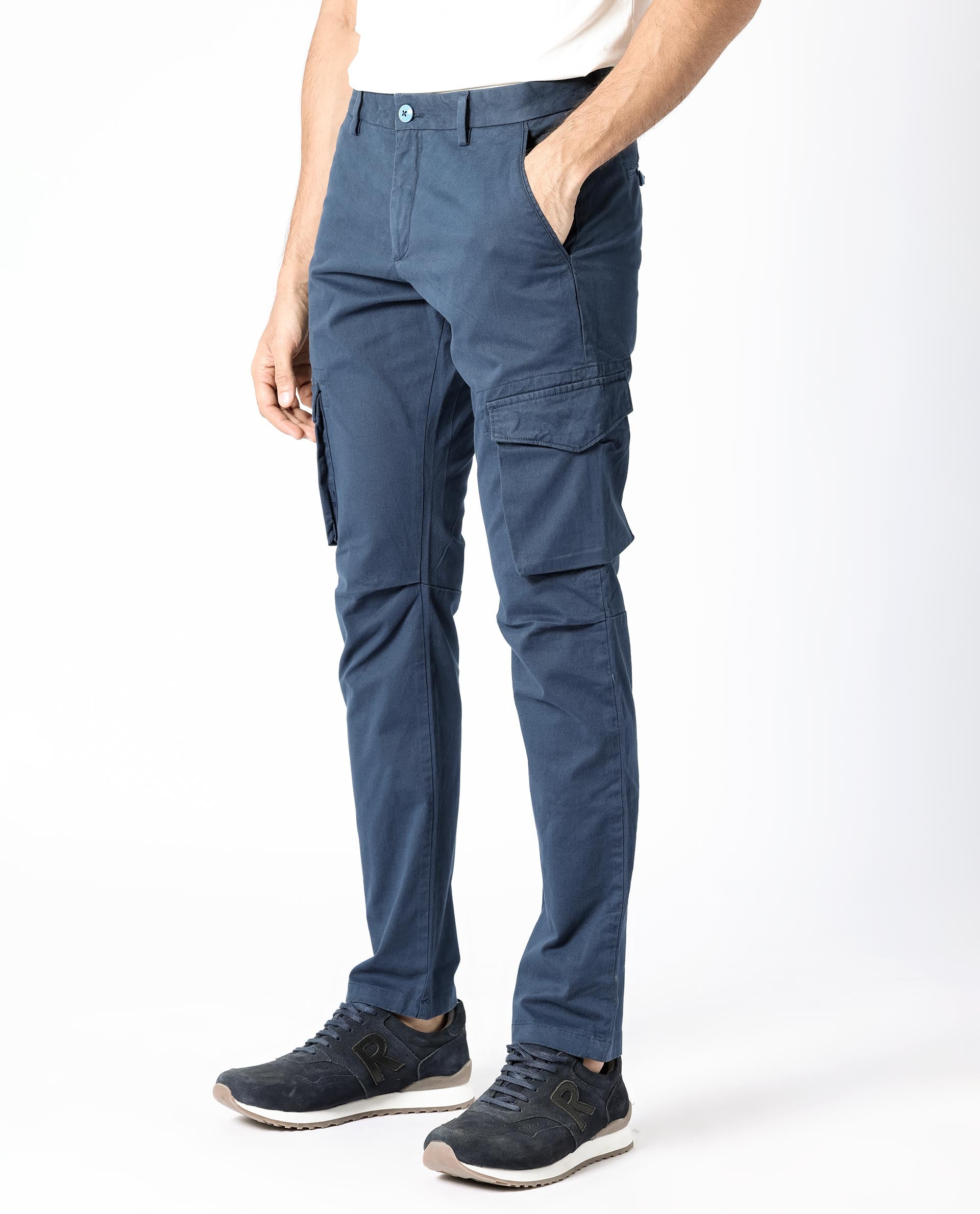 Rio Fashion Standard Trendy Cotton Solid Men's Cargo Pants Multiple  Color-Blue/Yellow - flybuy.in